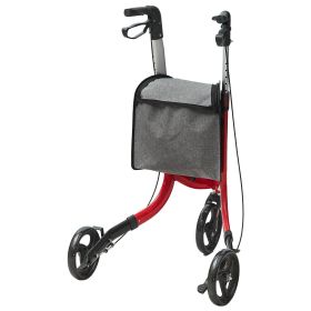 VEVOR 3 Wheels Rollator Walker for Seniors, Lightweight Aluminum Foldable Rolling Walker with Adjustable Handle