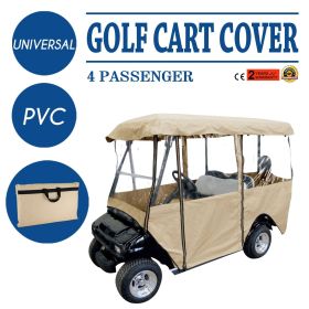 VEVOR Golf Cart Enclosure, 4-Person Golf Cart Cover, 4-Sided Fairway Deluxe, 300D Waterproof Driving Enclosure with Transparent Windows, Fit for